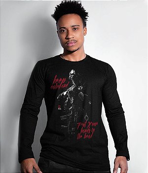 Camiseta Manga Longa GUFZ6 Keep Calm And Put Your Hands In The Head Team Six Brasil