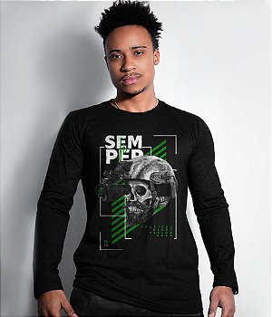 Camiseta Manga Longa GUFZ6 Semper Fi Team Six Brasil