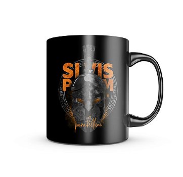 Caneca de Porcelana Dark GUFZ6 Si Vis Pacem Para Bellum Team Six Brasil
