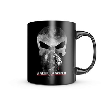 Caneca de Porcelana Dark GUFZ6 American Sniper Team Six Brasil