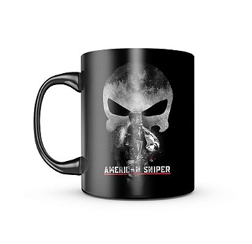 Caneca de Porcelana Dark GUFZ6 American Sniper Team Six Brasil