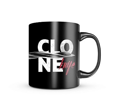 Caneca de Porcelana Dark GUFZ6 M48 Cyclone Knife Team Six Brasil