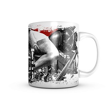 Caneca de Porcelana GUFZ6 White Carpe Diem Team Six Brasil