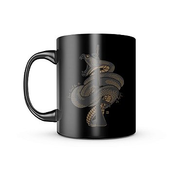 Caneca de Porcelana Dark GUFZ6 Don't Tread On Me Snake Team Six Brasil
