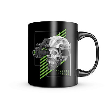 Caneca de Porcelana Dark GUFZ6 Semper Fi Team Six Brasil