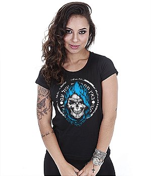 Camiseta Baby Look Feminina GUFZ6 Mossad Força Especial Team Six Brasil