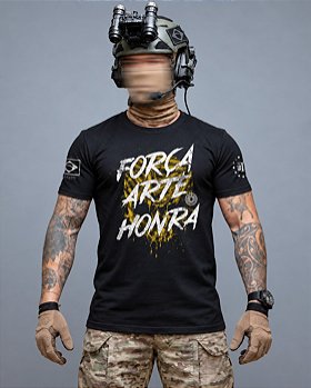 Camiseta Masculina Squad T6 Camacho Força Arte Honra Team Six Brasil