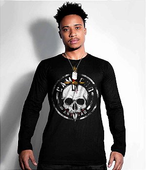 Camiseta Manga Longa Squad T6 Camacho Artesão Faca na Caveira Tributo ao Bope Masculina Team Six Brasil