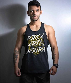 Camiseta Regata Squad T6 Camacho Força Arte Honra Masculina Team Six Brasil