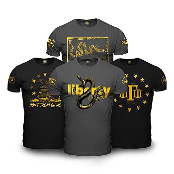 Kit 4 Camisetas Masculinas Liberty Mamba Negra Team Six