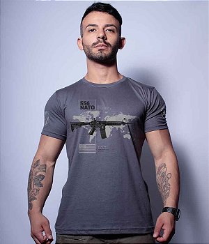Camiseta Masculina Squad T6 Magnata 556 Nato American Guns Team Six Brasil