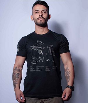 Camiseta Masculina Squad T6 Magnata Glock Parts Team Six Brasil