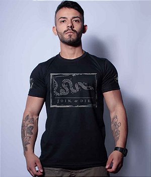 Camiseta Masculina Squad T6 Magnata Join Or Die Snake Team Six Brasil