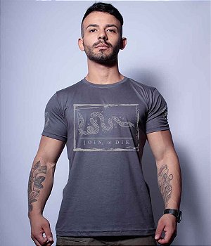 Camiseta Masculina Squad T6 Magnata Join Or Die Snake Team Six Brasil