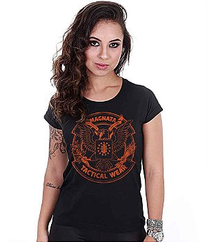 Camiseta Baby Look Feminina Squad T6 Magnata Tactical Wear Team Six Brasil