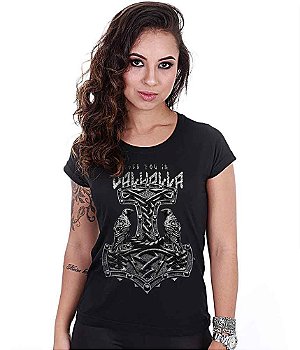 Camiseta Baby Look Feminina Squad T6 Magnata See You In Valhalla Team Six Brasil