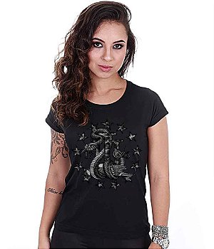 Camiseta Baby Look Feminina Squad T6 Magnata Join Or Die Three Percent Team Six Brasil