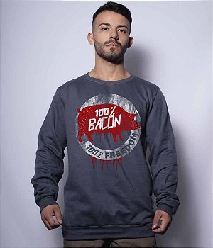 Casaco Básico de Moletom Squad T6 Magnata 556 100% Bacon 100% Freedom Team Six Brasil