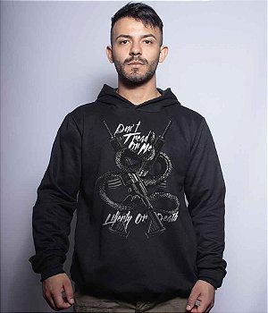 Casaco Militar Com Capuz Squad T6 Magnata 556 Don't Tread On Me Liberty Or Death Team Six Brasil