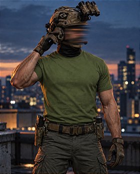 Camiseta Masculina Básica Lisa Verde 100% Algodão Team Six Brasil