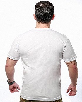 Camiseta Masculina Básica Lisa Branca 100% Algodão Team Six Brasil