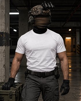 Camiseta Masculina Básica Lisa Branca 100% Algodão Team Six Brasil