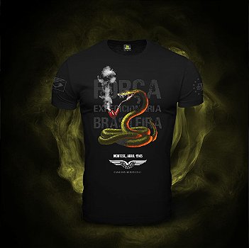 Camiseta Masculina Força Expedicionaria Casa das Armas Team Six Brasil