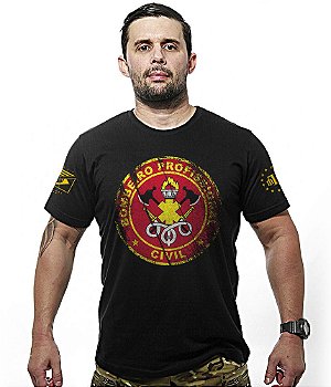 Camiseta Masculina Bombeiro Civil Profissional Team Six Brasil