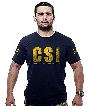 Camiseta Masculina CSI Crime Scene Investigation Team Six Brasil