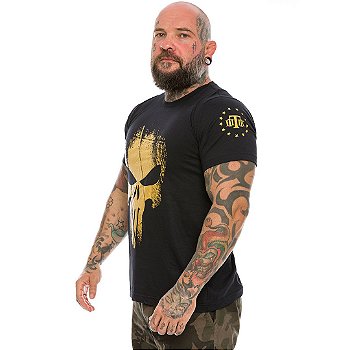 Camiseta Masculina Punisher Original Gold Line Team Six