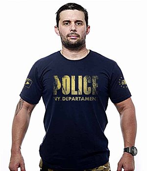 Camiseta Masculina Police NYPD Gold Line Team Six Brasil