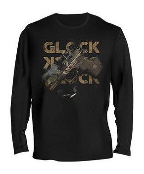 Camiseta Manga Longa Tactical Fritz Glock Multicam Masculina Team Six Brasil