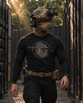Camiseta Manga Longa Tactical Fritz Tommy Gun John T. Thompson Masculina Team Six Brasil