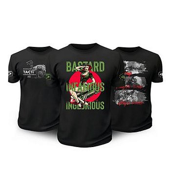 Kit 3 Camisetas Masculinas Tactical Fritz Bastard Temple Team Six Brasil