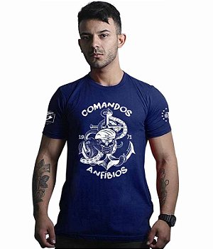 Camiseta Masculina Comandos Anfibios COMANF Team Six Brasil