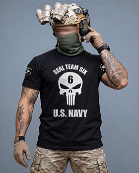 Camiseta Masculina Punisher Seal Navy Seal Team Six Brasil