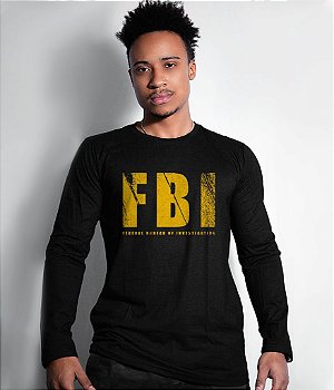 Camiseta Manga Longa FBI Masculina Team Six Brasil