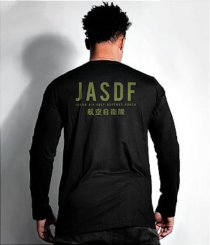 Camiseta Manga Longa JASDF Japan Air Self-Defence Force Masculina Team Six Brasil