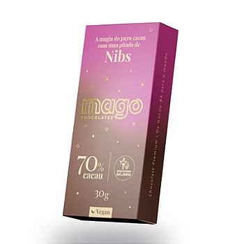 Chocolate Premium com Nibs - 70% - 30g