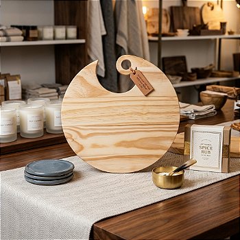 Base Gourmet em Madeira Maciça para Frios - 27 cm