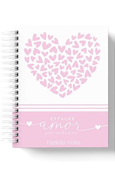 AGENDA LOVE CLEAN  ROSA E BRANCO.