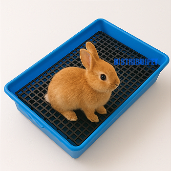 Bandeja Sanitário Saniplus Para Mini Coelho Porquinho da India Chinchila Cor Azul