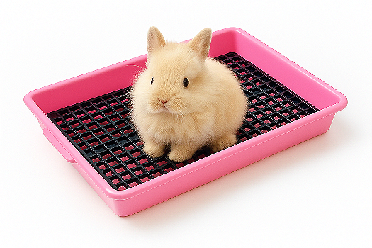 Bandeja Sanitário Saniplus Para Mini Coelho Porquinho da India Chinchila Cor Rosa