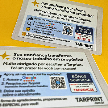 500 cartões personalizáveis em papel cartão – Impressão Colorida Frente e Verso