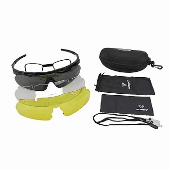 ÓCULOS TÁTICO WARMMO 3 LENTES / PRETO