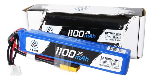 BATERIA LEÃO 11.1V 1100mAh / 3S 1 PACK 20C XT60