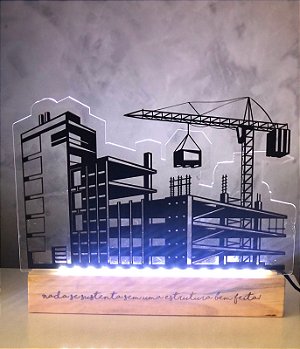 Enfeite de Mesa Profissões Engenharia, Arquitetura e Construção em MDF