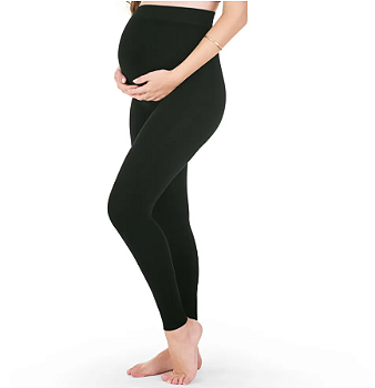Calça Legging Maternity Gestante sem Costura Preta Zee Rucci