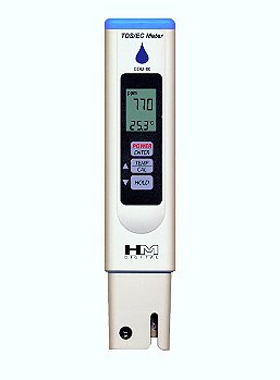 Medidor de Condutividade Condutivímetro Digital Modelo COM-80 HM Digital+ Solução de Calibração Grátis