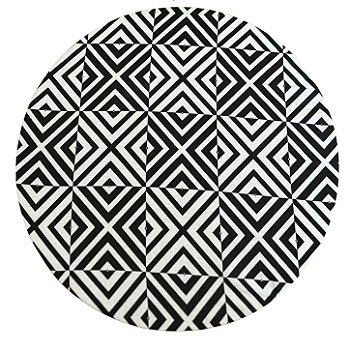 Capa de Sousplat Geométrico Preto e Branco